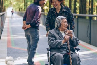 woman sitting on wheelchair