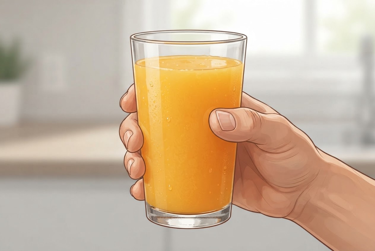 Editorial illustration for Obst bei Diabetes: Ganze Frucht oder Saft?