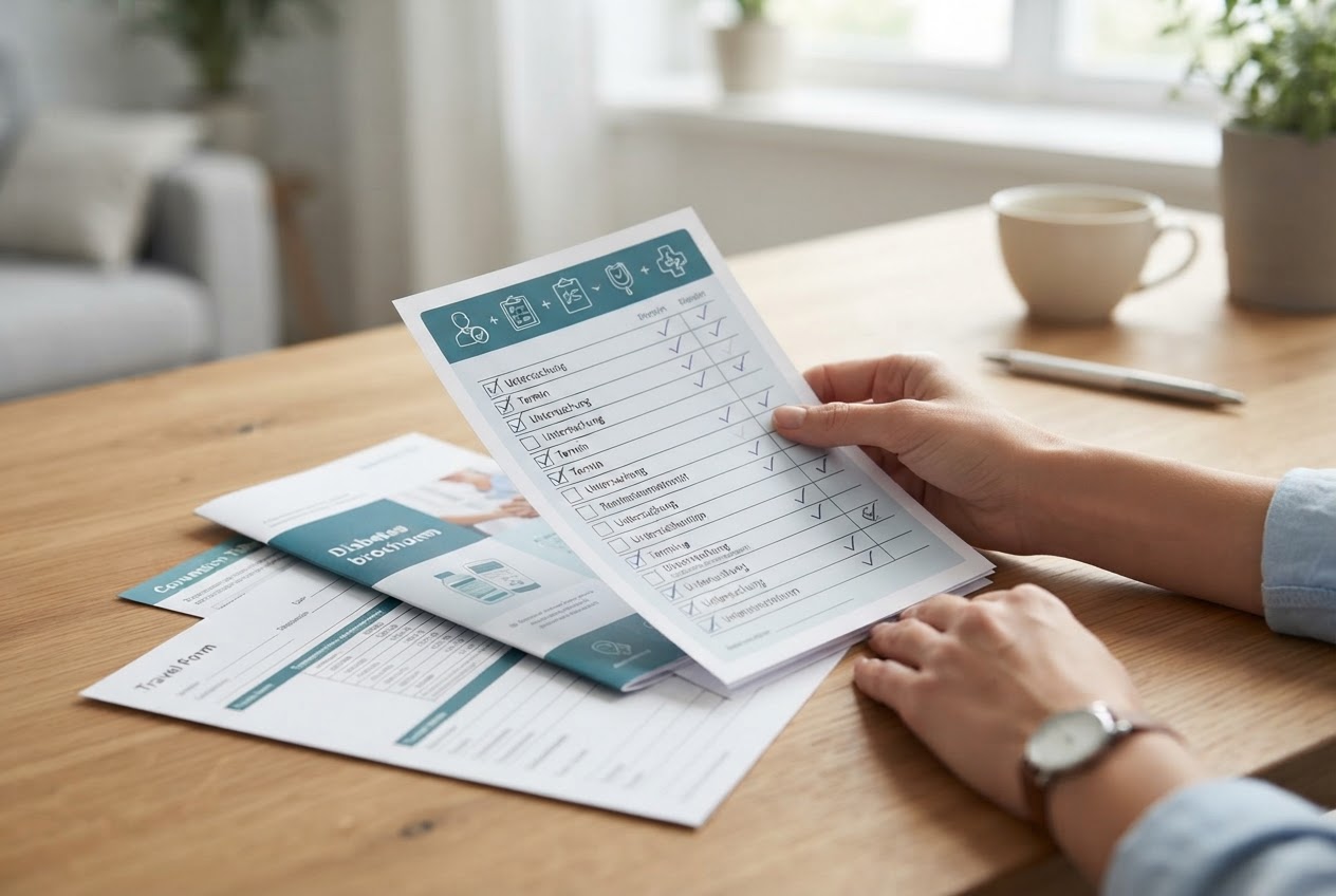 Editorial illustration for So erhalten Sie den Diabetes-Gesundheits-Pass