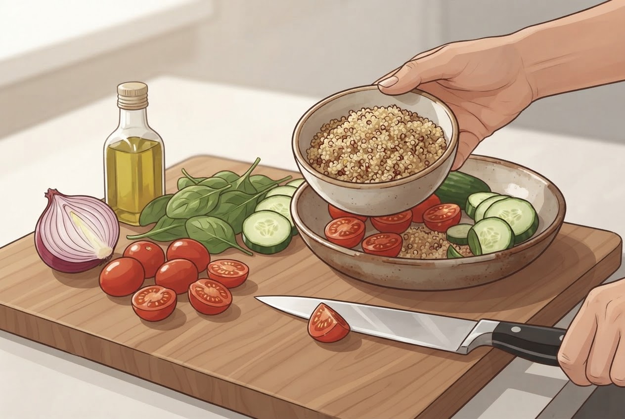 Editorial illustration for Leben mit Diabetes: Alltag, Ernährung und Bewegung