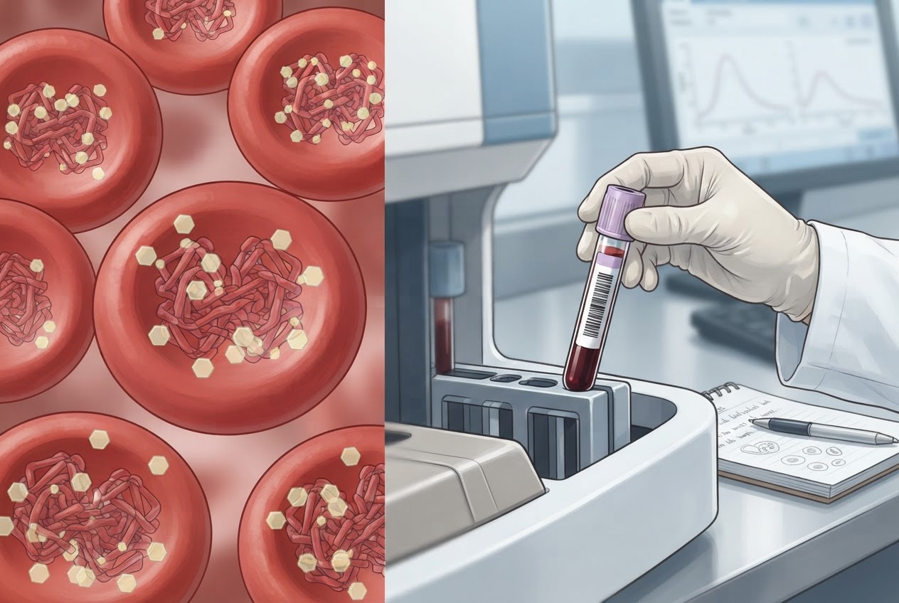 Editorial illustration for HbA1c, Nüchternzucker und Glukose: Die wichtigsten Laborwerte erklärt